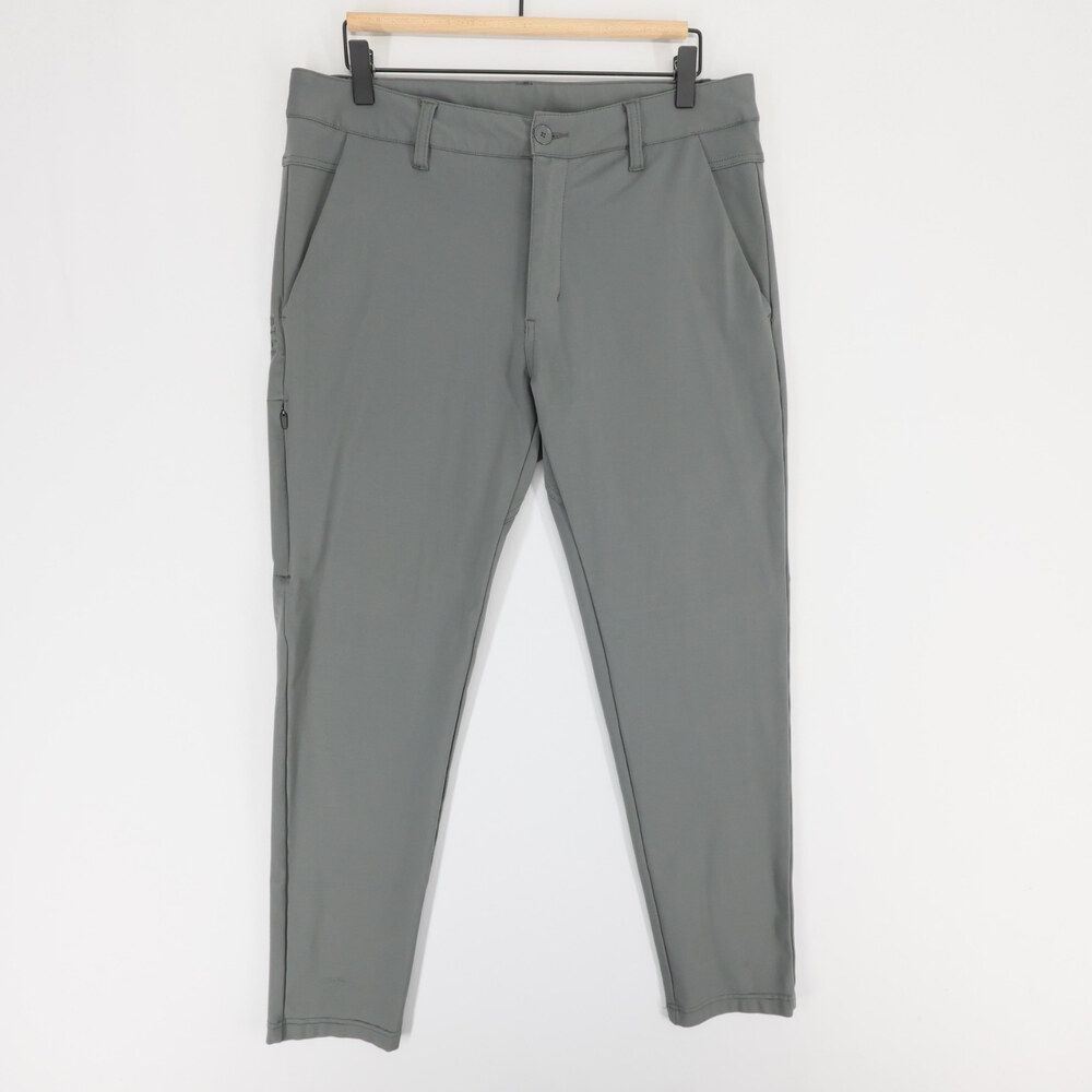 BYLT Everyday Pant 2.0 Pants Mens L Gray Stretch Slim Fit Chino Commuter
